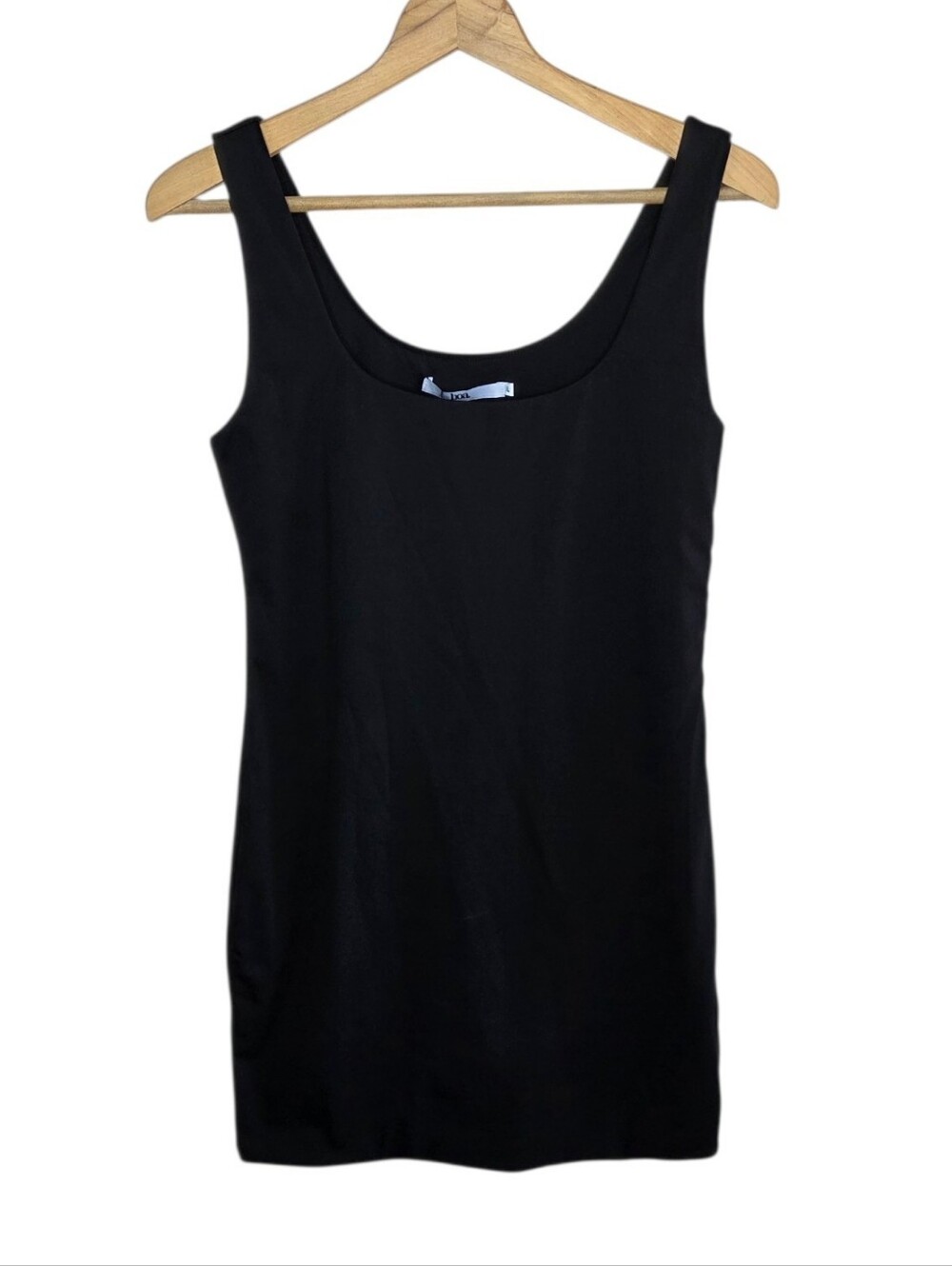 BOA Because of Alice Little Black Sleeveless Mini Tank Dress Size XL Bodycon NEW